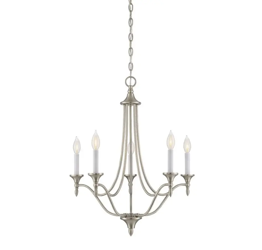 Herndon 5-Light Chandelier in Satin Nickel - Image 1