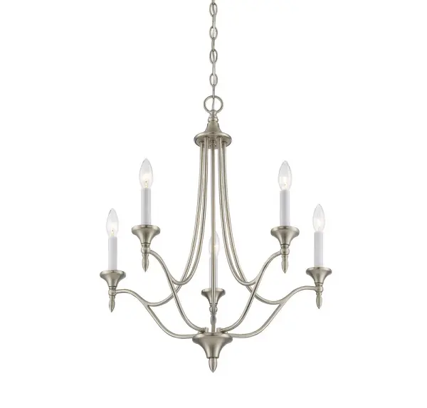 Herndon 5-Light Chandelier in Satin Nickel - alternate view