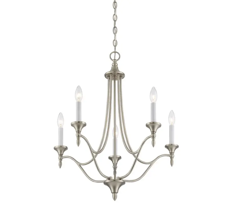 Herndon 5-Light Chandelier in Satin Nickel - Image 2