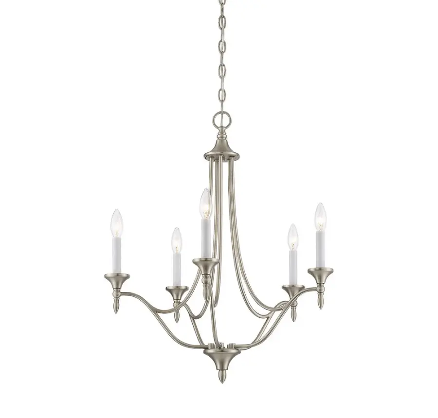 Herndon 5-Light Chandelier in Satin Nickel - Image 3
