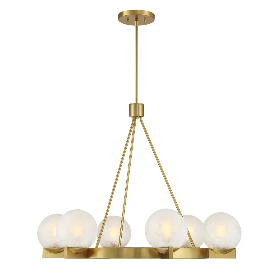 Darien 6-Light Chandelier in Warm Brass - Image 1