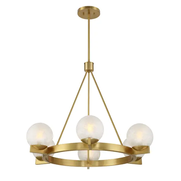 Darien 6-Light Chandelier in Warm Brass - Image 5