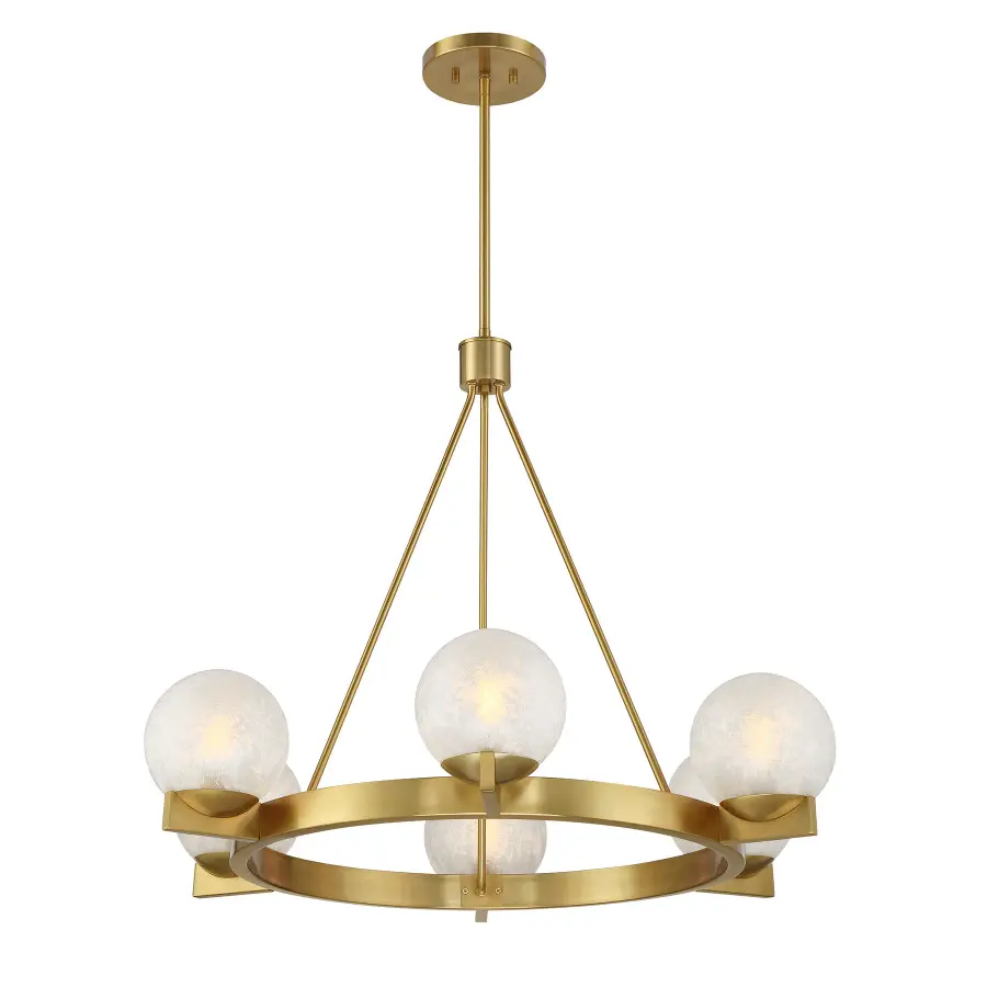 Darien 6-Light Chandelier in Warm Brass - Image 5