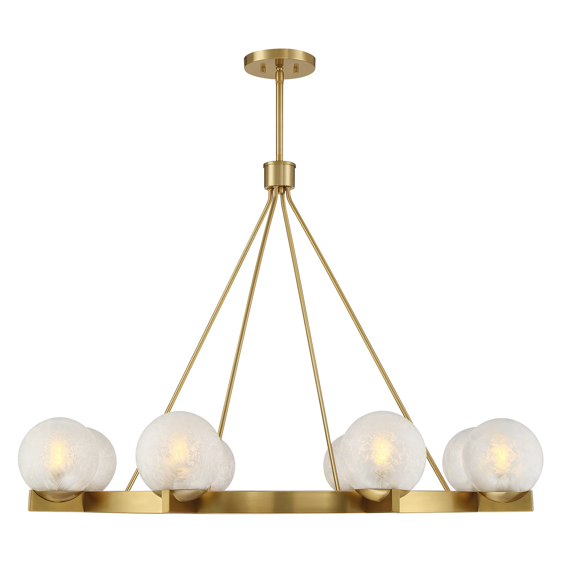 Darien Eight Light Chandelier in Warm Brass