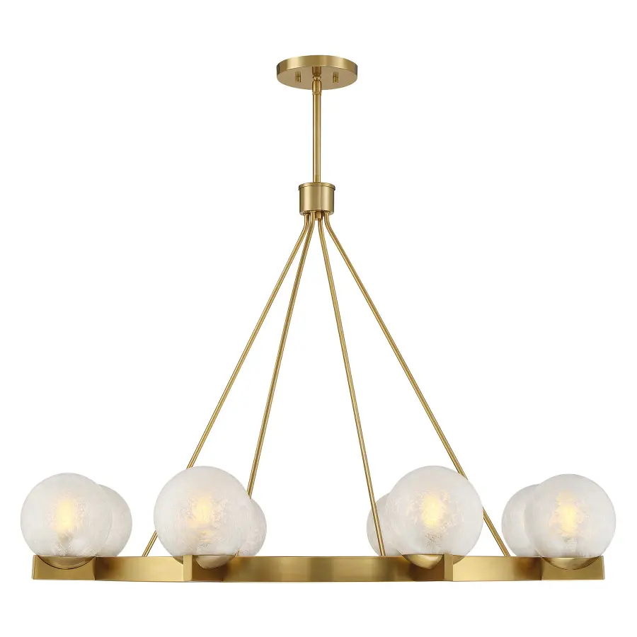 Darien 8-Light Chandelier in Warm Brass - Image 1