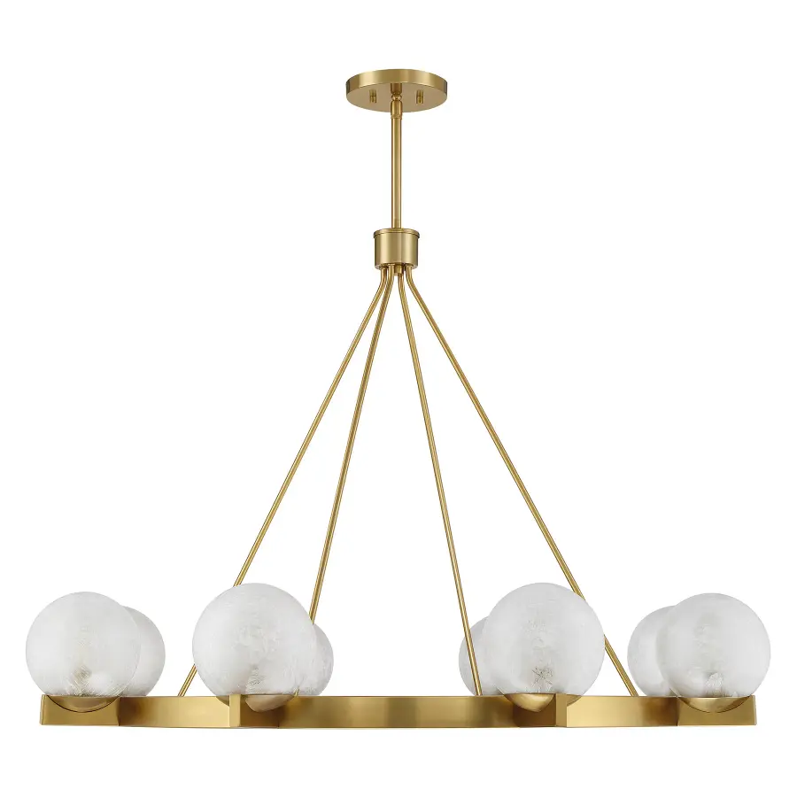 Darien 8-Light Chandelier in Warm Brass - Image 2