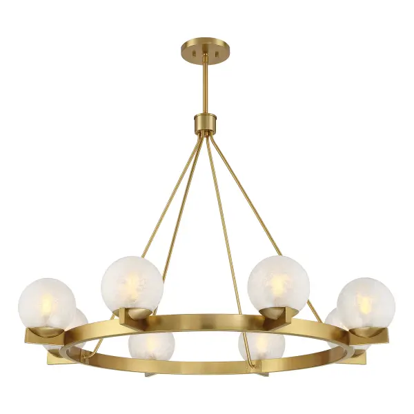 Darien 8-Light Chandelier in Warm Brass - Image 3