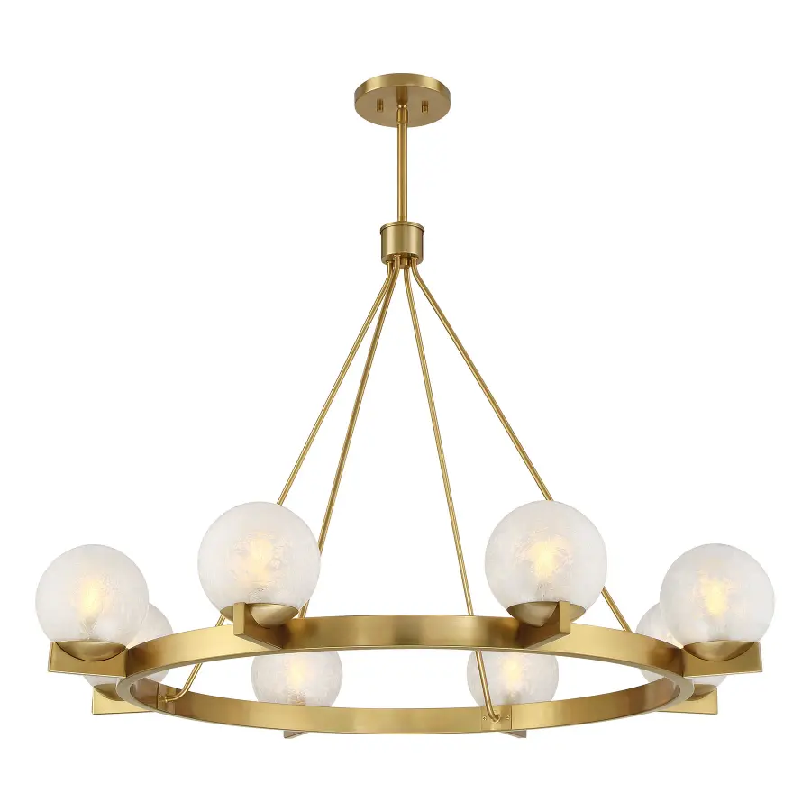 Darien 8-Light Chandelier in Warm Brass - Image 3