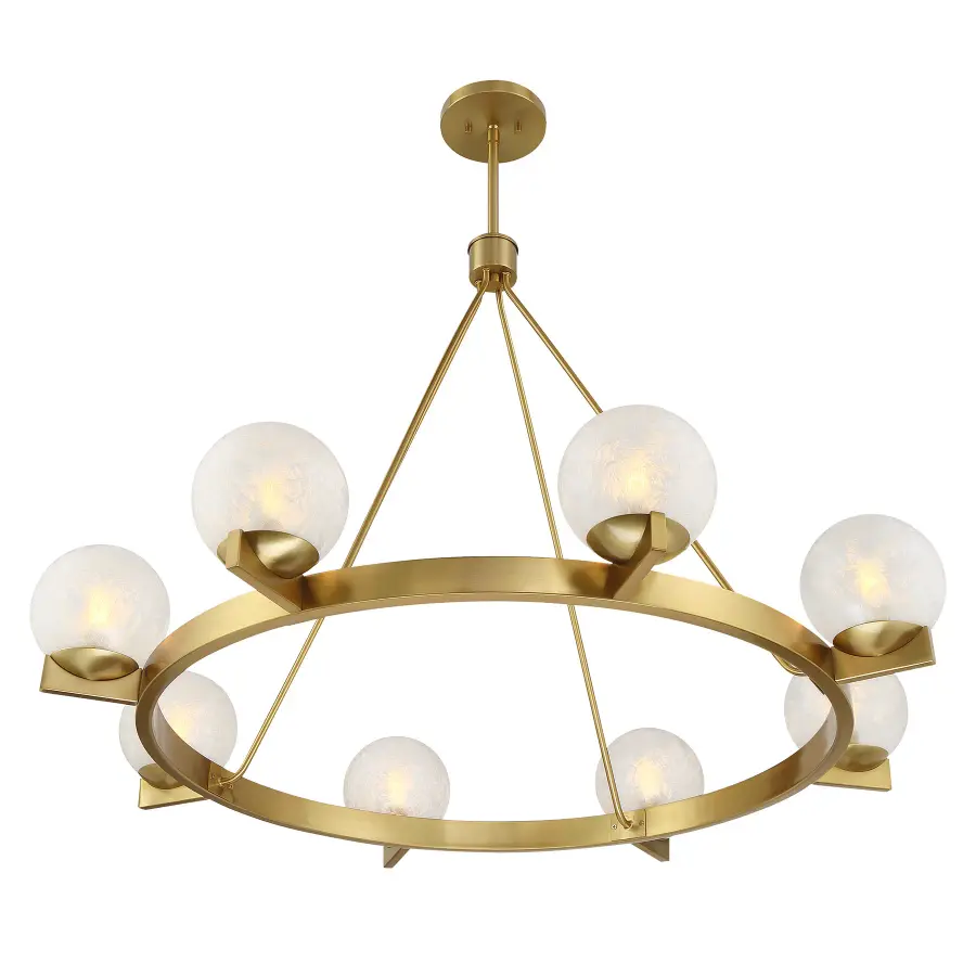 Darien 8-Light Chandelier in Warm Brass - Image 4