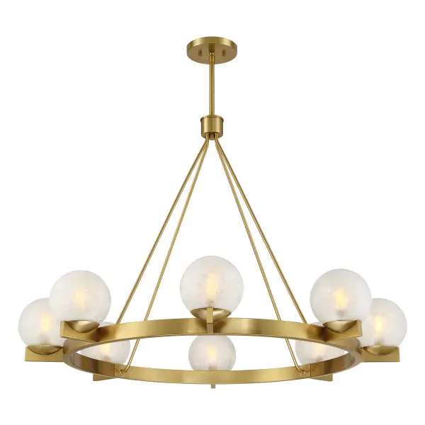 Darien 8-Light Chandelier in Warm Brass - Image 5