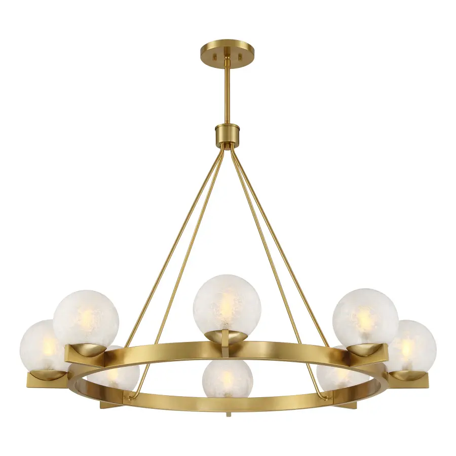 Darien 8-Light Chandelier in Warm Brass - Image 5
