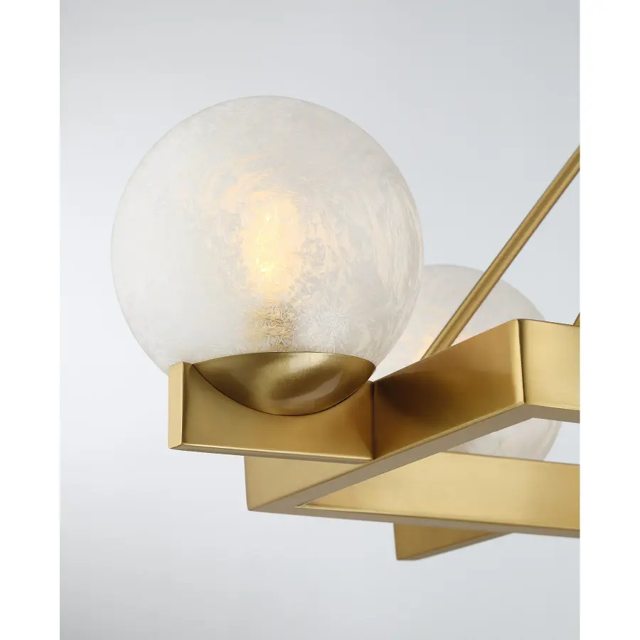 Darien 8-Light Linear Chandelier in Warm Brass - Image 7