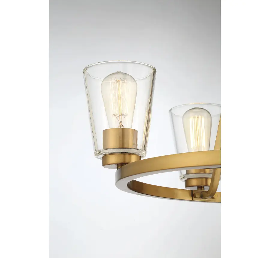 Calhoun Five Light Chandelier in Warm Brass - Image 6