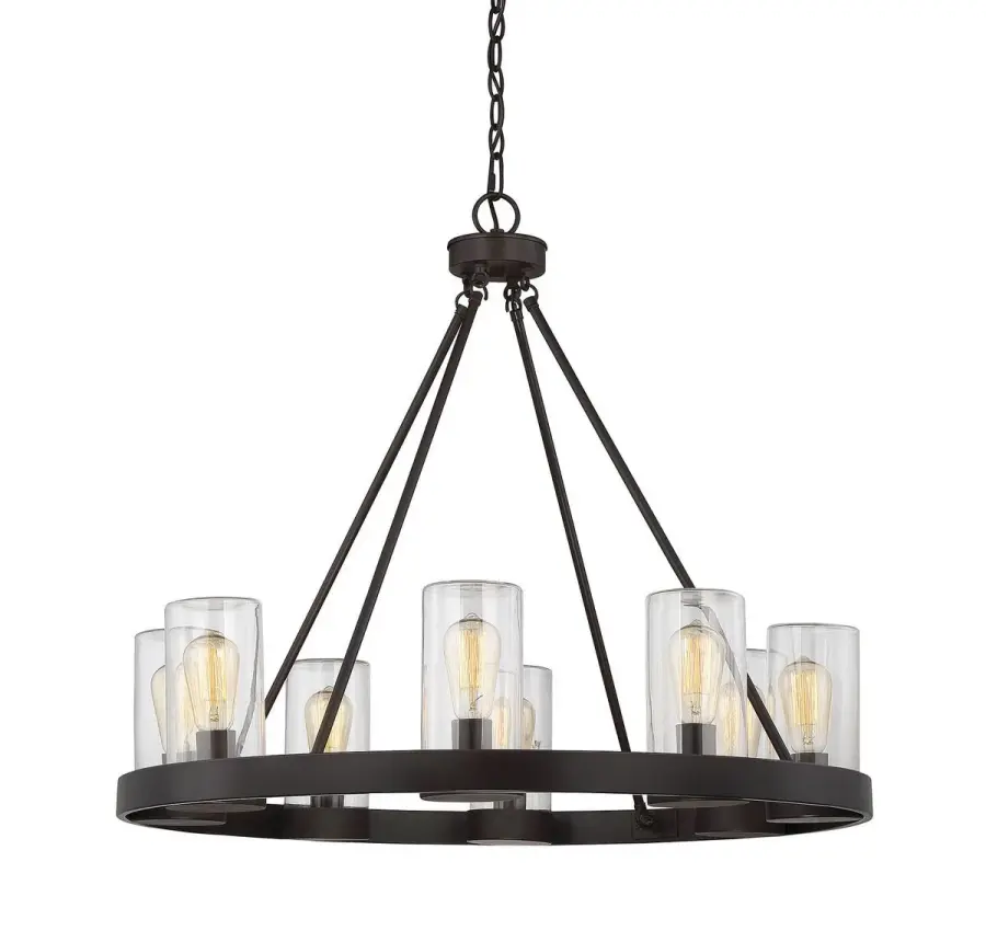 inman 8-Light Outdoor Chandelier in English Bronze - Image 1