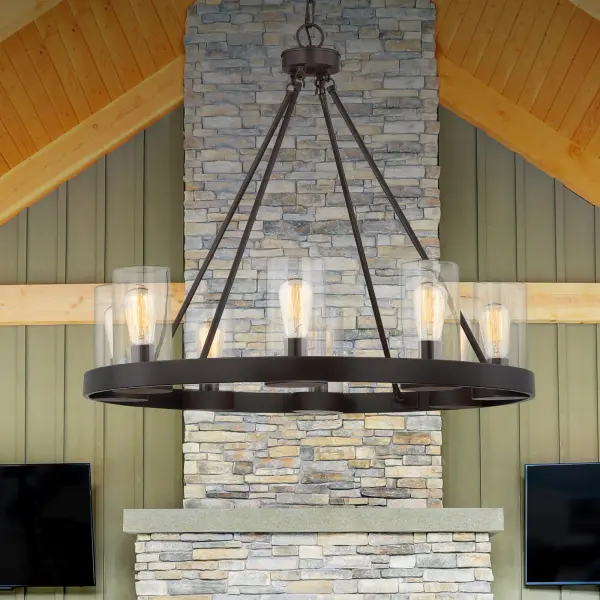 inman 8-Light Outdoor Chandelier in English Bronze - Image 4
