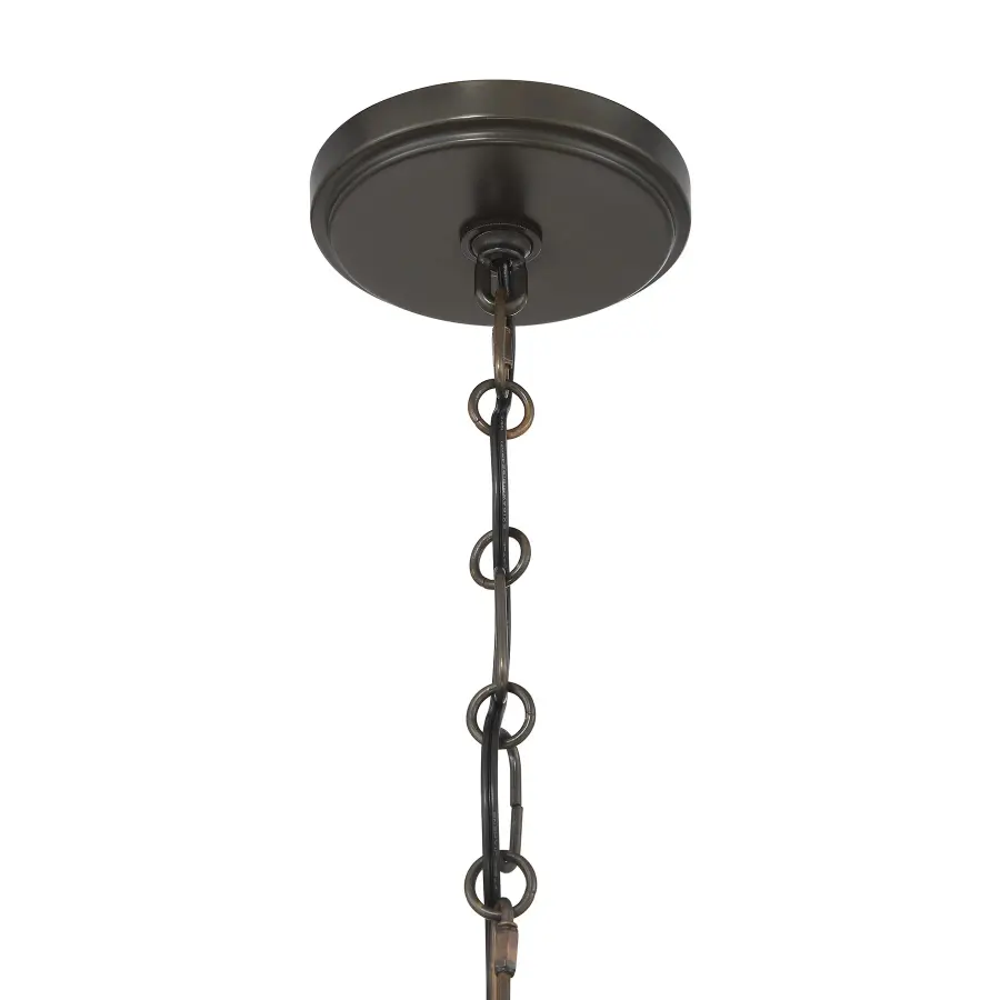 Andover 4-Light Chandelier in Mediterranean Bronze and Riviera Brass - Image 6
