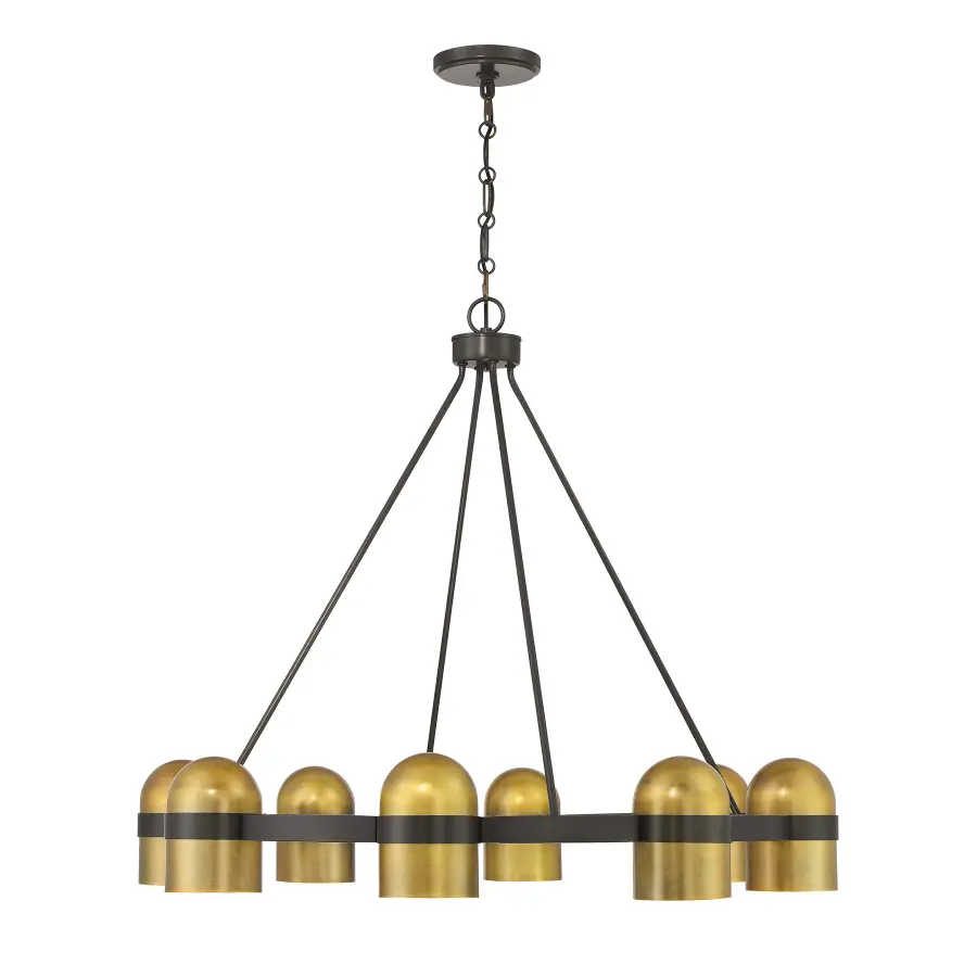 Andover 8-Light Chandelier in Mediterranean Bronze and Riviera Brass - Image 3