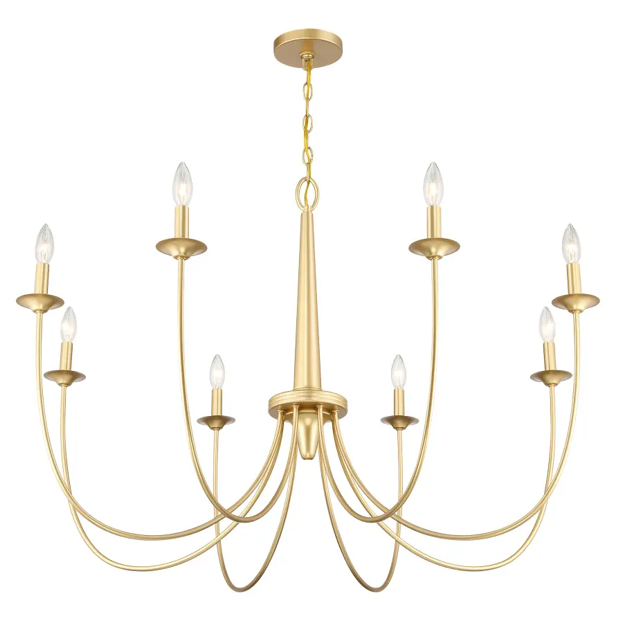 Stonecrest 8-Light Chandelier in French Gold - Image 4