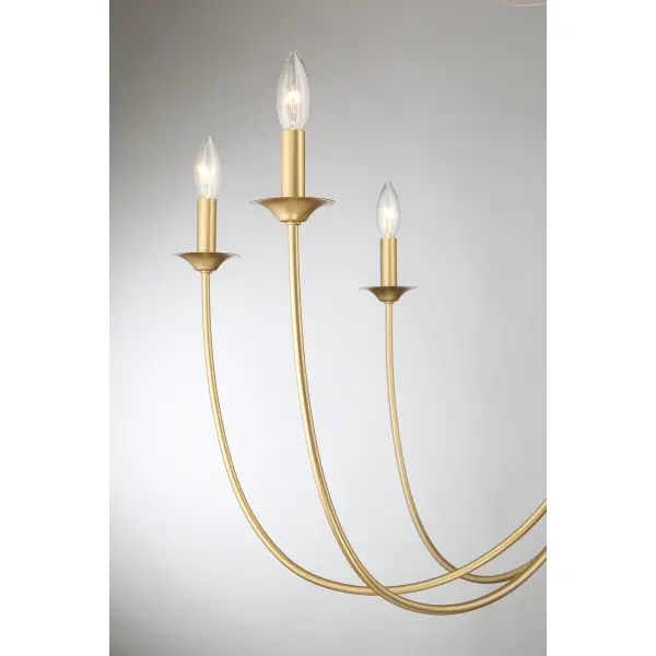 Stonecrest 8-Light Chandelier in French Gold - Image 6