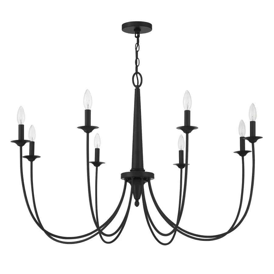 Stonecrest 8-Light Chandelier in Matte Black - Image 2