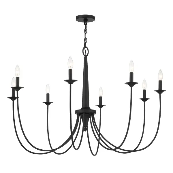 Stonecrest 8-Light Chandelier in Matte Black - Image 3