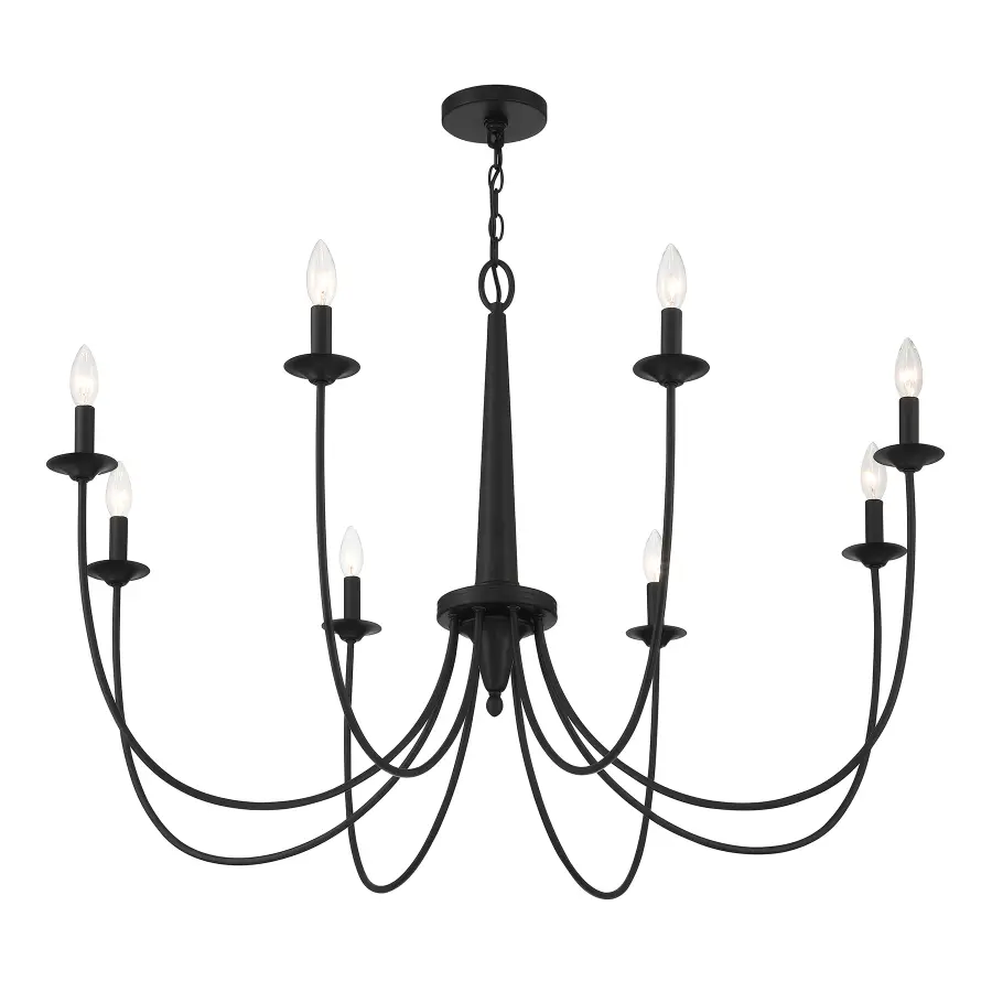 Stonecrest 8-Light Chandelier in Matte Black - Image 4