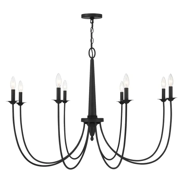 Stonecrest 8-Light Chandelier in Matte Black - Image 5