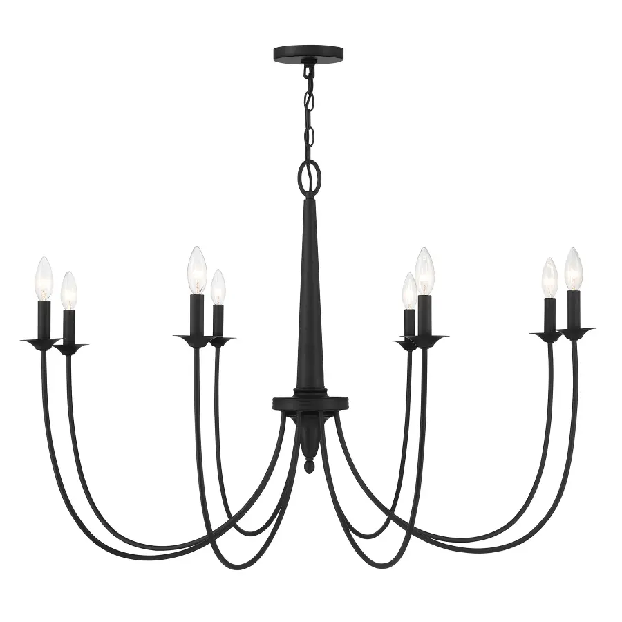 Stonecrest 8-Light Chandelier in Matte Black - Image 5