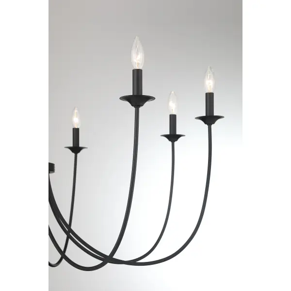 Stonecrest 8-Light Chandelier in Matte Black - Image 6