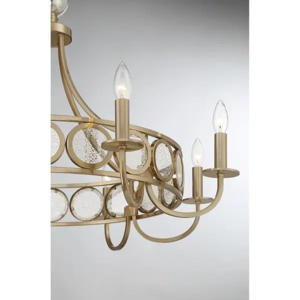 Hearst Eight Light Chandelier in Noble Brass - Image 8