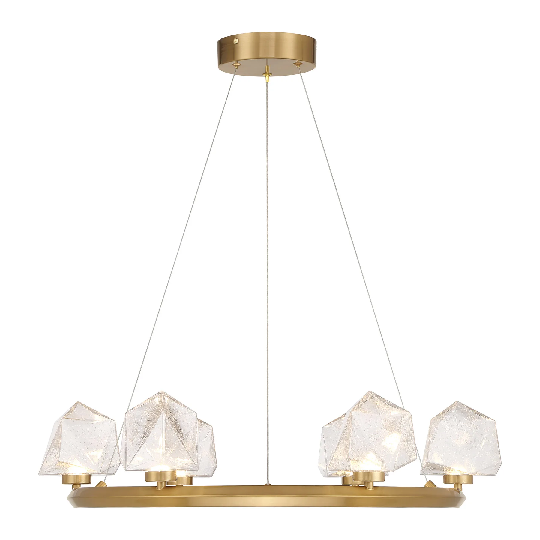 Castello LED Chandelier in Warm Brass