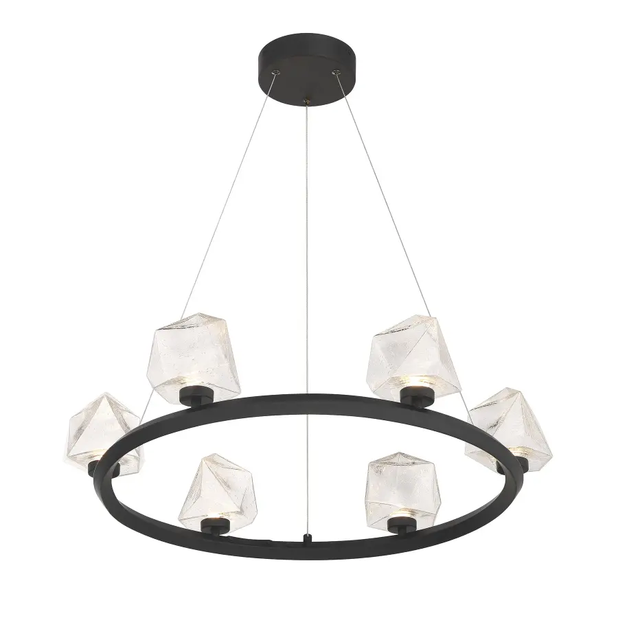 Castello 6-Light Chandelier in Matte Black - Image 4