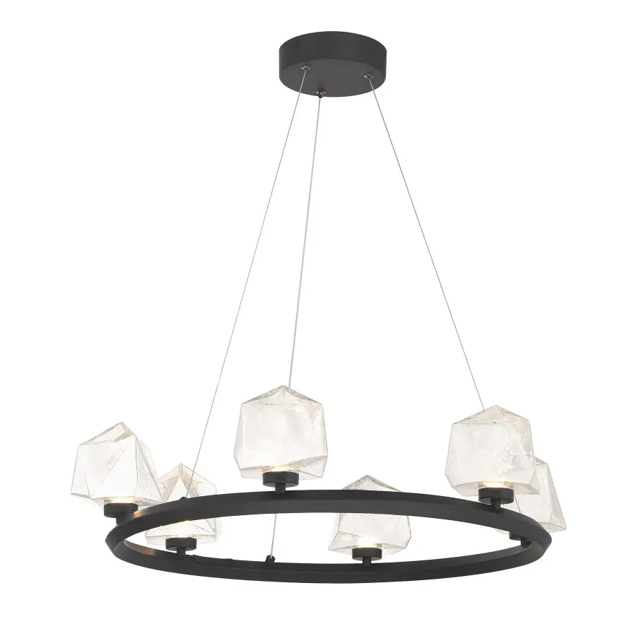 Castello 6-Light Chandelier in Matte Black - Image 5