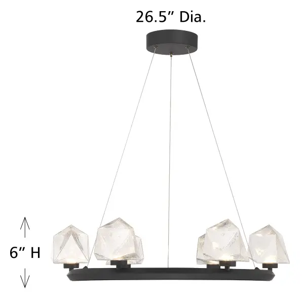Castello 6-Light Chandelier in Matte Black - Image 8