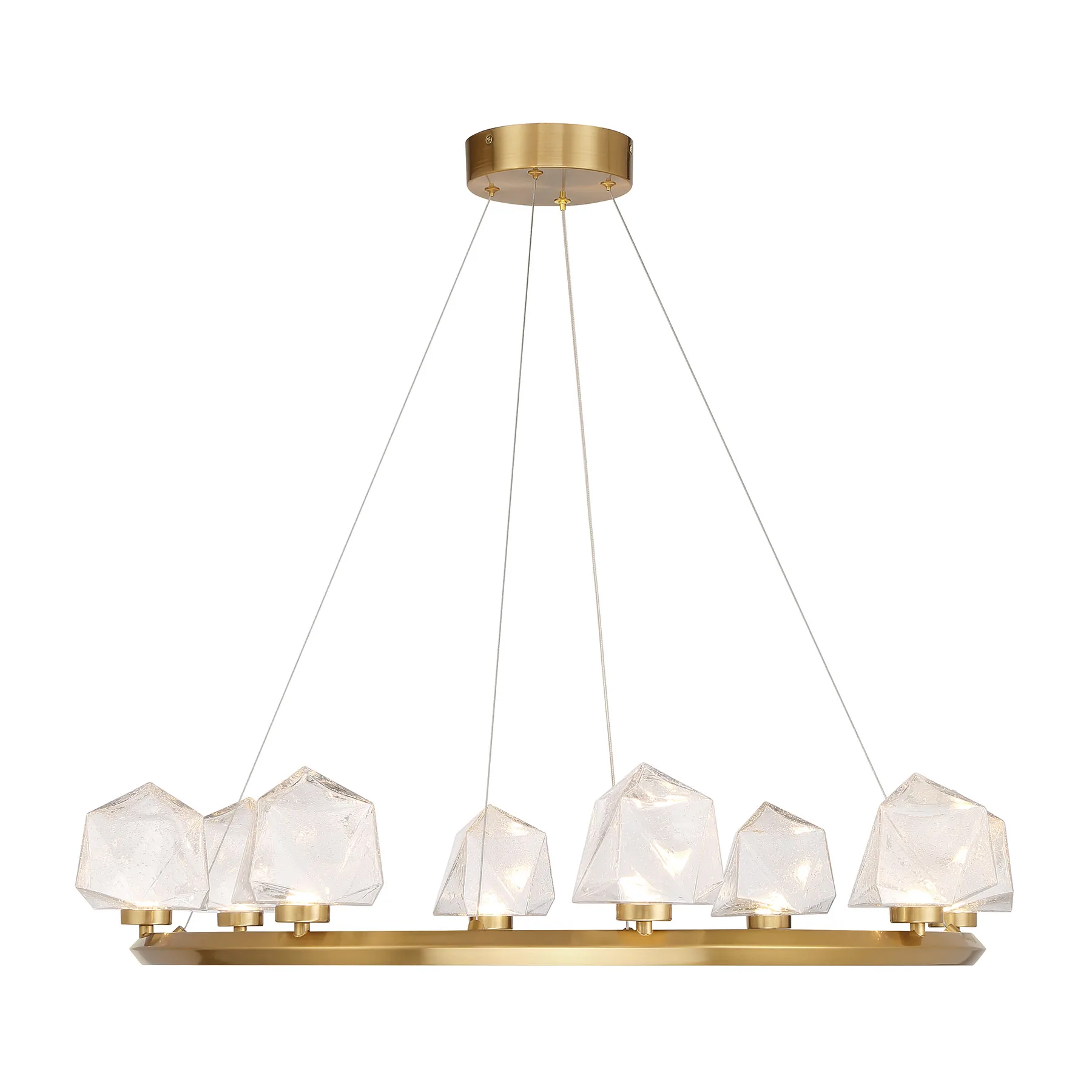 Castello 8-Light LED Chandelier in Warm Brass