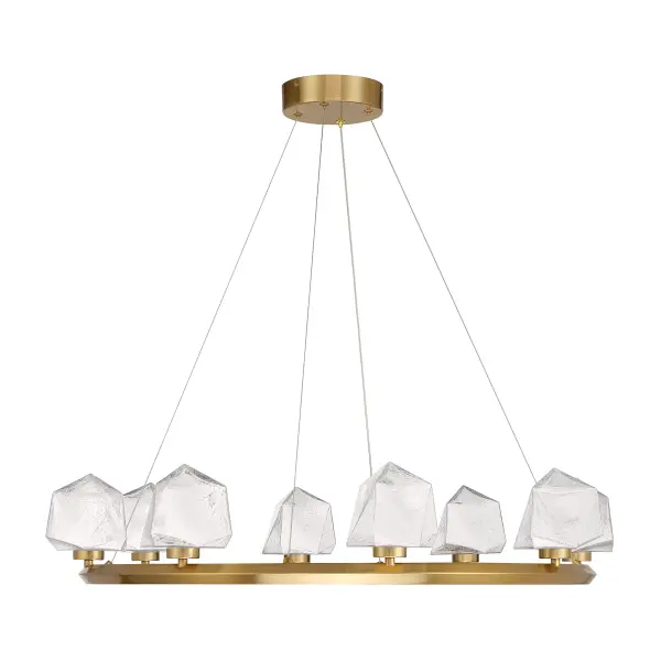Castello 8-Light LED Chandelier in Warm Brass - Image 2