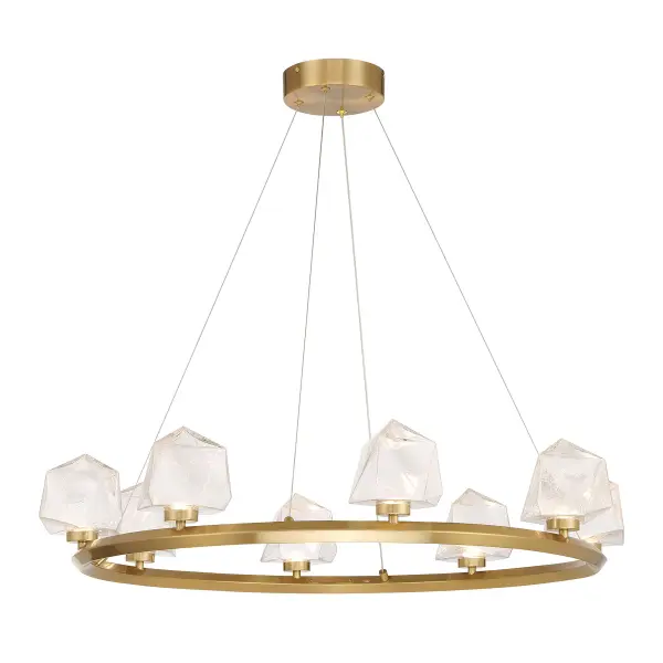 Castello 8-Light LED Chandelier in Warm Brass - Image 3