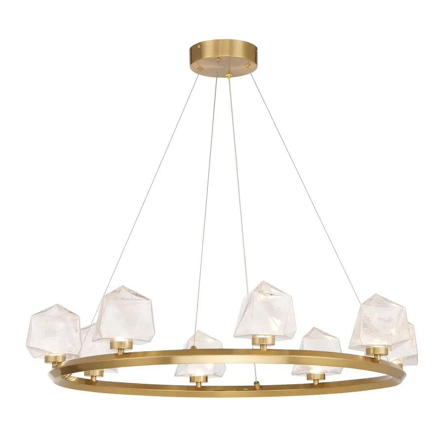 Castello 8-Light LED Chandelier in Warm Brass - Image 3