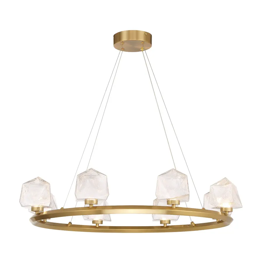 Castello 8-Light LED Chandelier in Warm Brass - Image 5