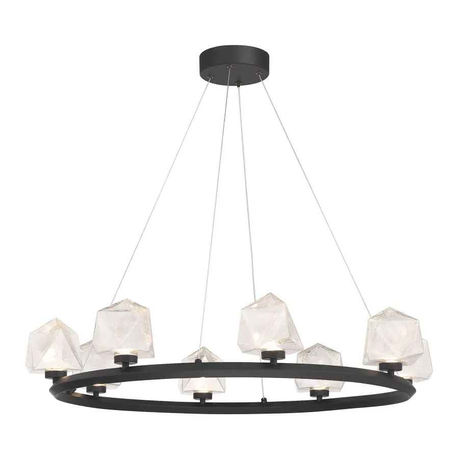 Castello 8-Light Chandelier in Matte Black - Image 3