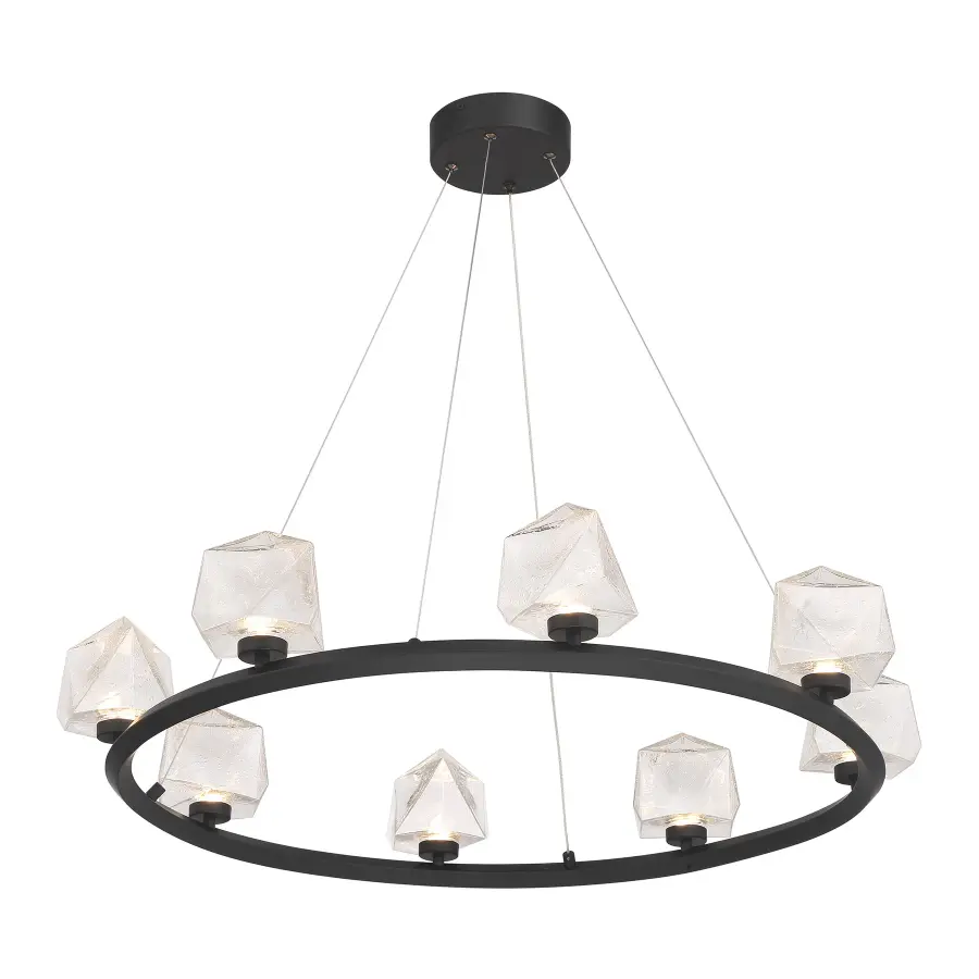 Castello 8-Light Chandelier in Matte Black - Image 4
