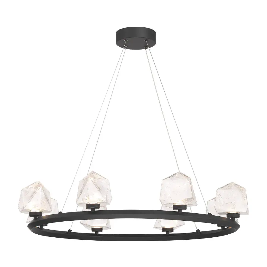 Castello 8-Light Chandelier in Matte Black - Image 5