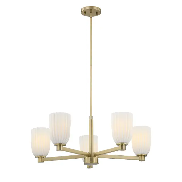 Baldwin 5-Light Chandelier in Noble Brass - Image 3