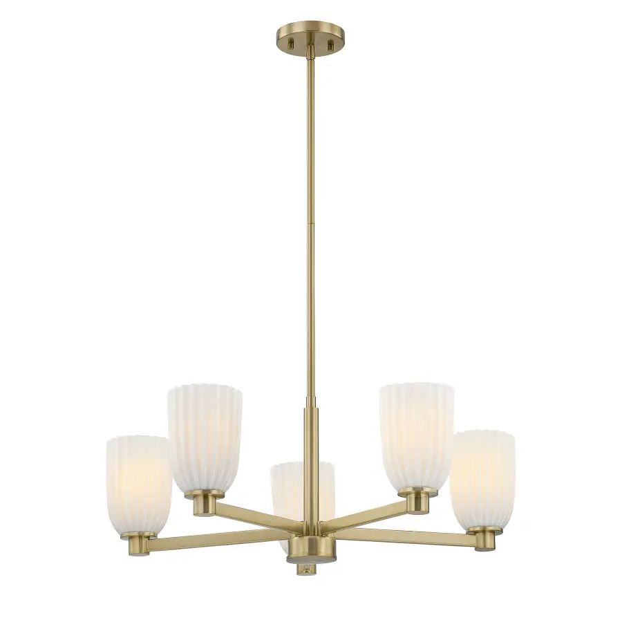 Baldwin 5-Light Chandelier in Noble Brass - Image 3