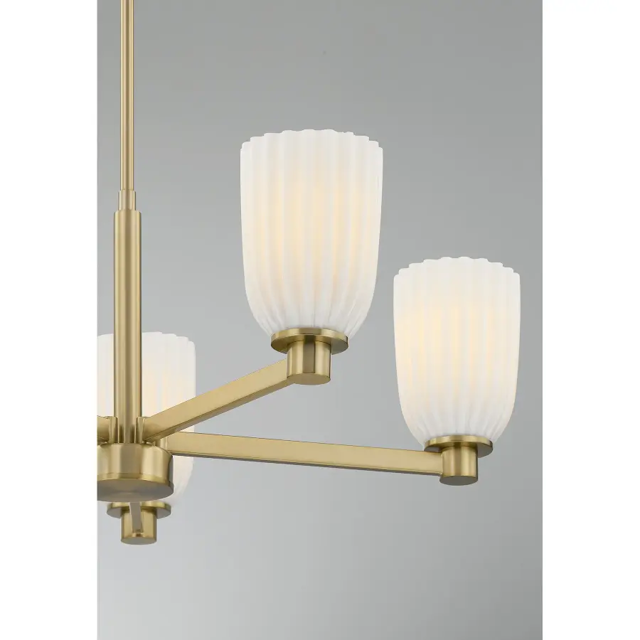 Baldwin 5-Light Chandelier in Noble Brass - Image 6