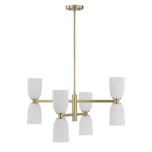 Baldwin 8-Light Chandelier in Noble Brass - Image 2