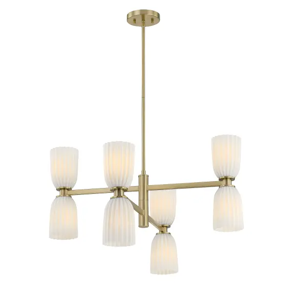 Baldwin 8-Light Chandelier in Noble Brass - Image 3