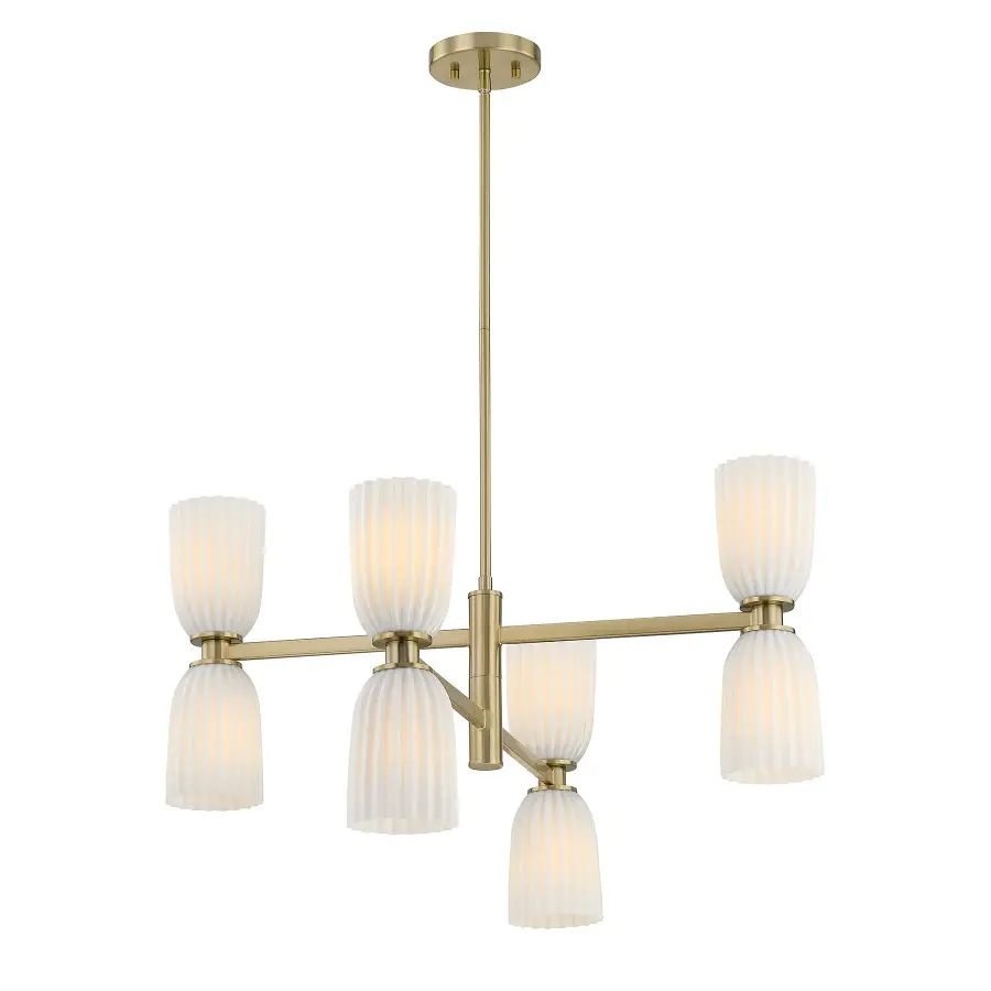 Baldwin 8-Light Chandelier in Noble Brass - Image 3