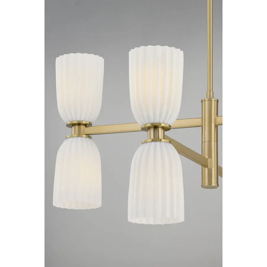 Baldwin 8-Light Chandelier in Noble Brass - Image 7