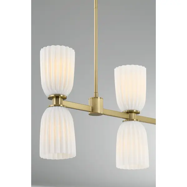 Baldwin 8-Light Linear Chandelier in Noble Brass - Image 7